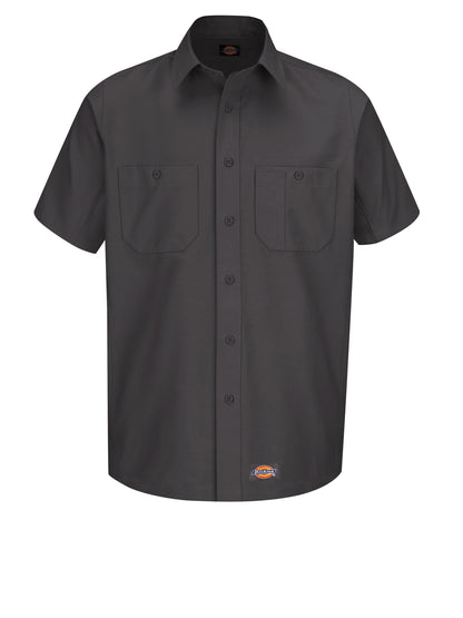 Men's Canvas Short-Sleeve Work Shirt - WS20 - Charcoal