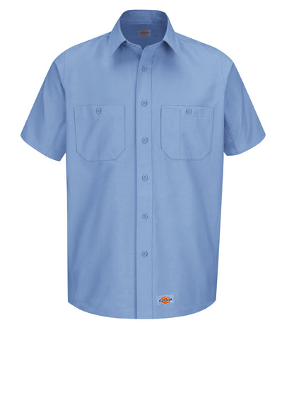 Men's Canvas Short-Sleeve Work Shirt - WS20 - Light Blue