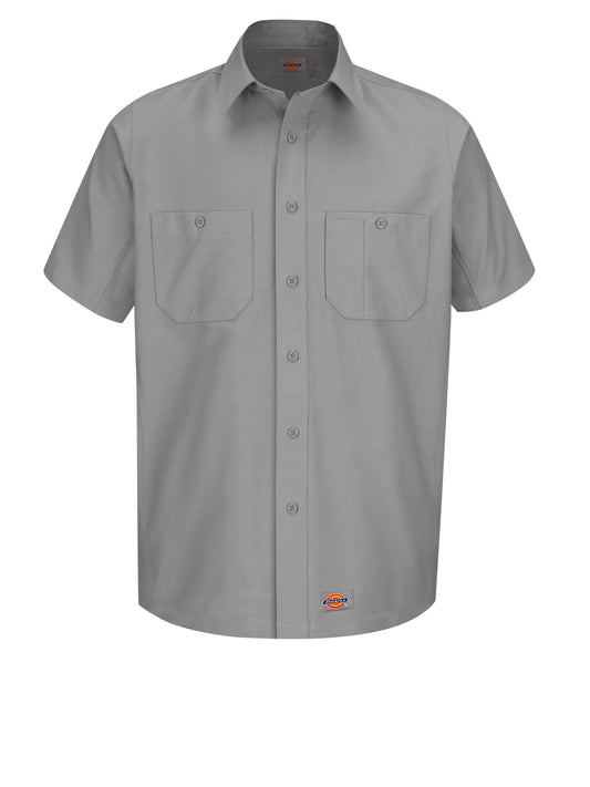 Men's Canvas Short-Sleeve Work Shirt - WS20 - Silver