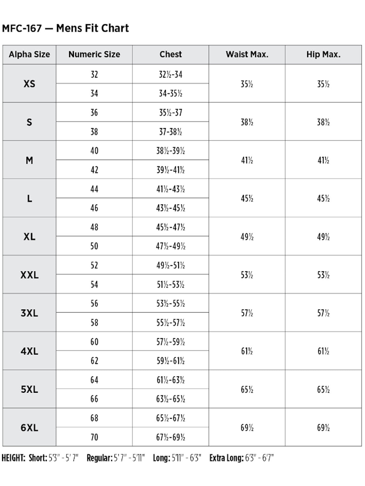 SIZECHART
