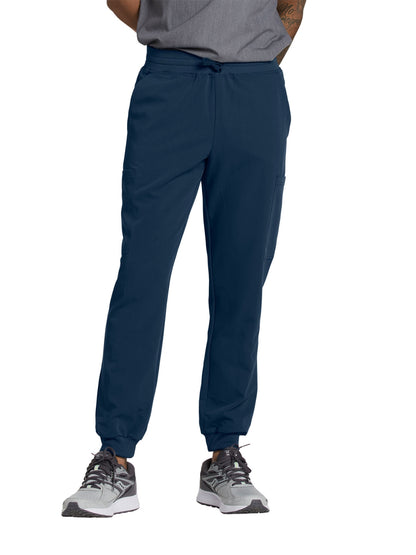 Men's 6-Pocket Rib-Knit Waistband Jogger Scrub Pant - 222 - Navy