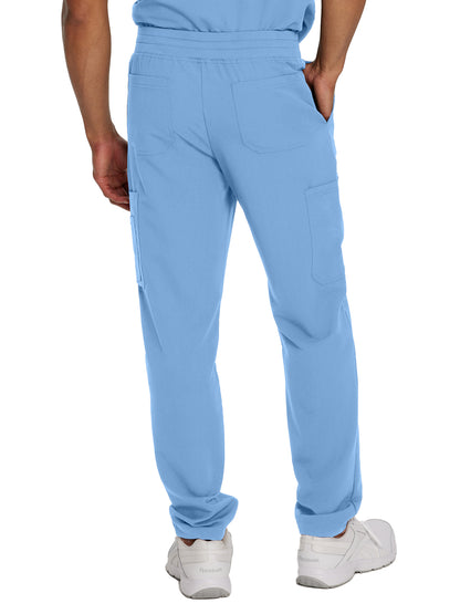 Men's 7-Pocket Straight Leg Cargo Scrub Pant - 227 - Ceil Blue