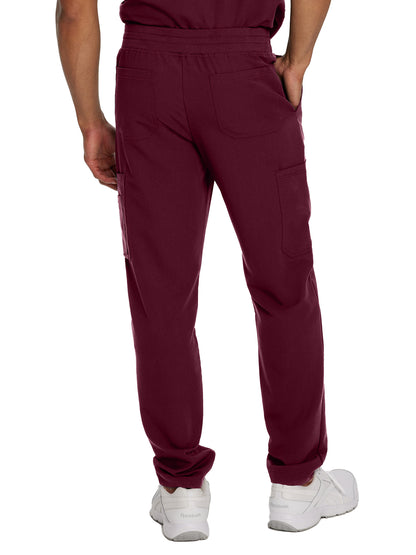 Men's 7-Pocket Straight Leg Cargo Scrub Pant - 227 - Wine (Burgundy)