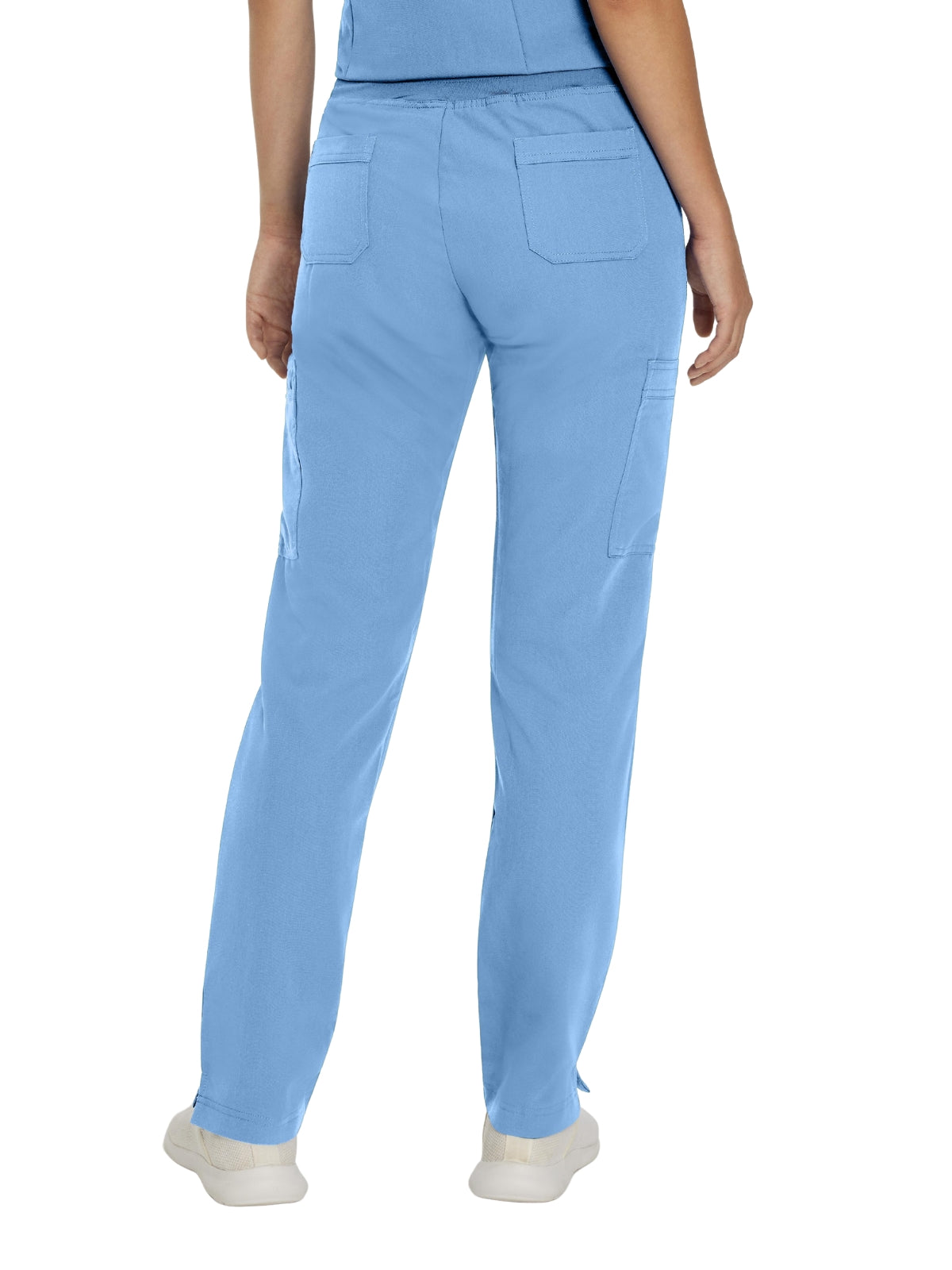 Women's 6-Pocket Low-Rise Waist Cargo Scrub Pant - 337 - Ceil Blue