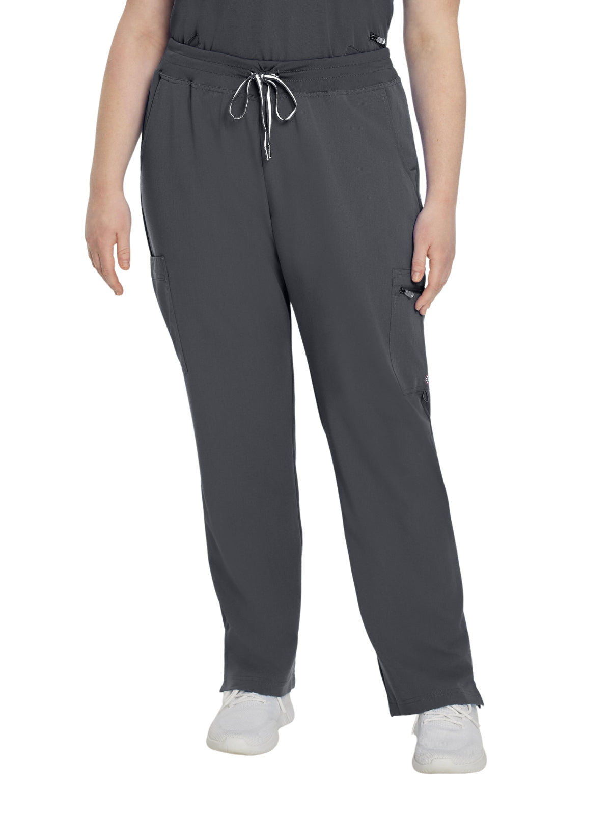 Women's 6-Pocket Low-Rise Waist Cargo Scrub Pant - 337 - Dark Pewter