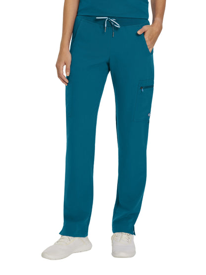 Women's 6-Pocket Low-Rise Waist Cargo Scrub Pant - 337 - Lyons Blue