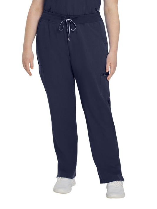 Women's 6-Pocket Low-Rise Waist Cargo Scrub Pant - 337 - Navy