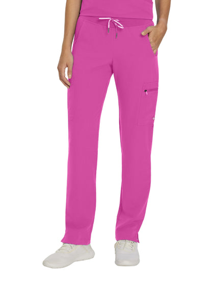 Women's 6-Pocket Low-Rise Waist Cargo Scrub Pant - 337 - Sweet Poppy