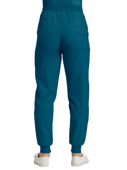 Women's 7-Pocket Mid-Rise Triple-Elastic Waist Jogger Scrub Pant - 380 - Lyons Blue