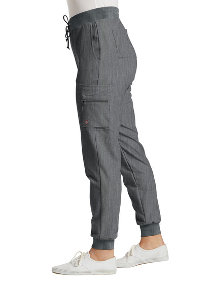 Women's 7-Pocket Mid-Rise Triple-Elastic Waist Jogger Scrub Pant - 380 - Taylor Grey