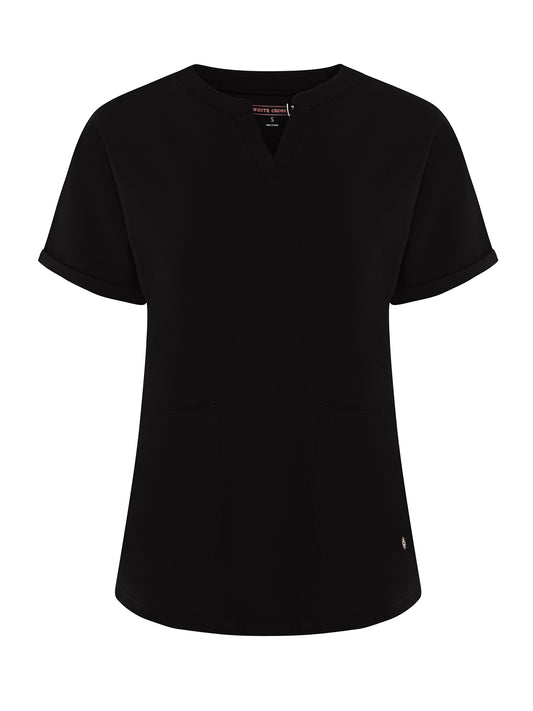 Women's Notch V-Neck Top - 750 - Black