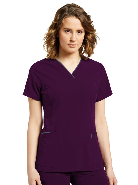 Women's Contrast Top - 755 - Deep Purple