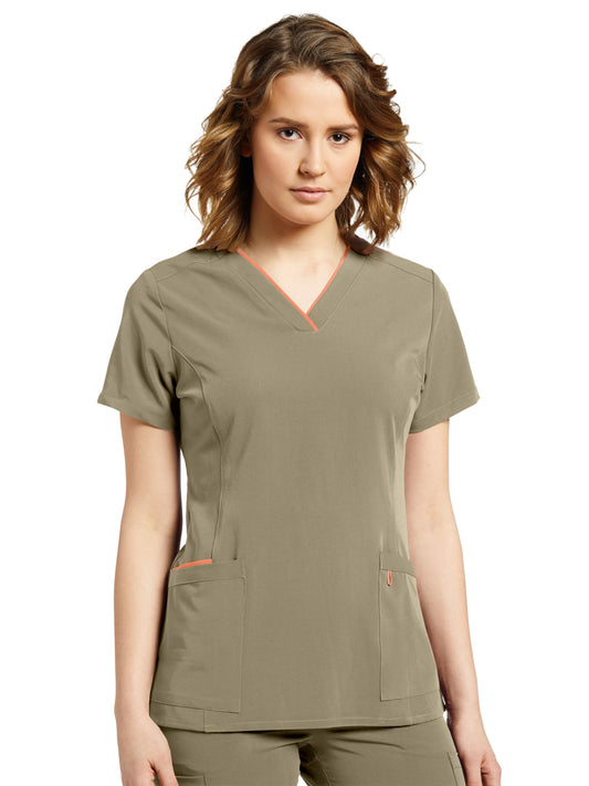 Women's Contrast Top - 755 - Sage