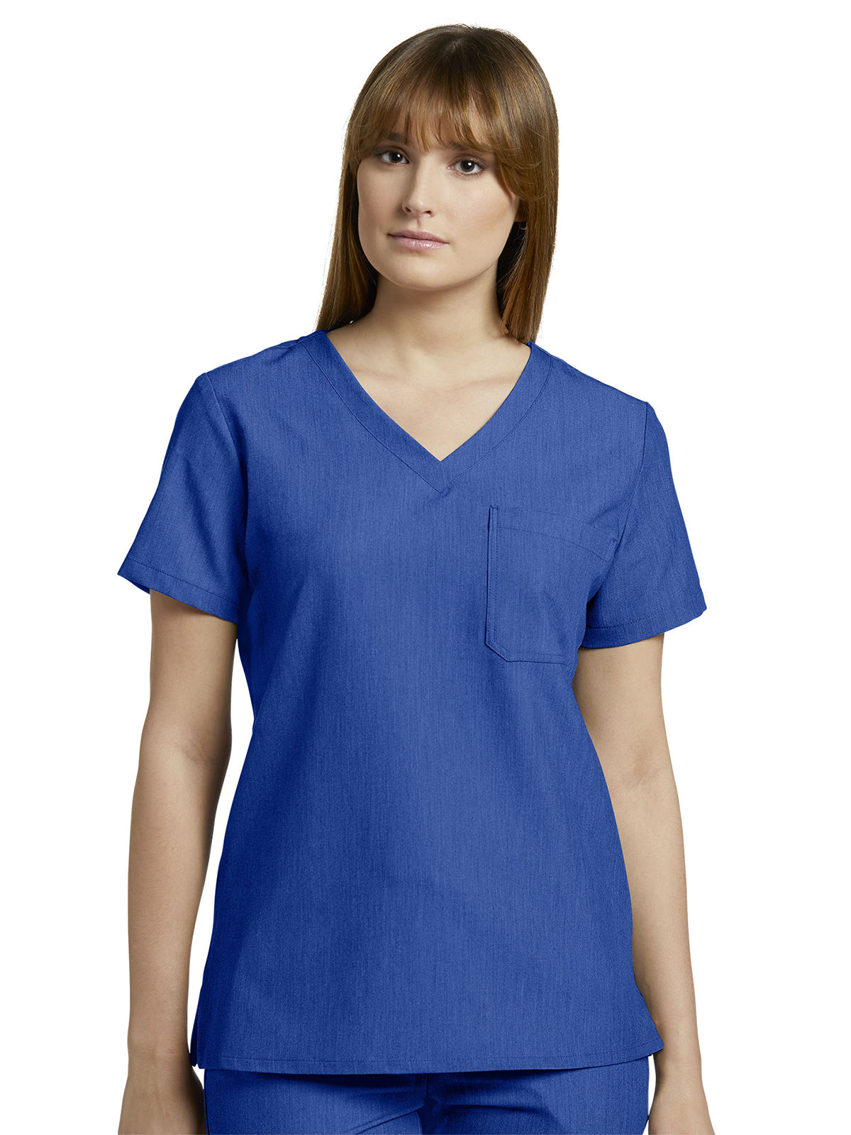 Women's 1-Pocket Tuckable V-Neck Scrub Top - 794 - Royal