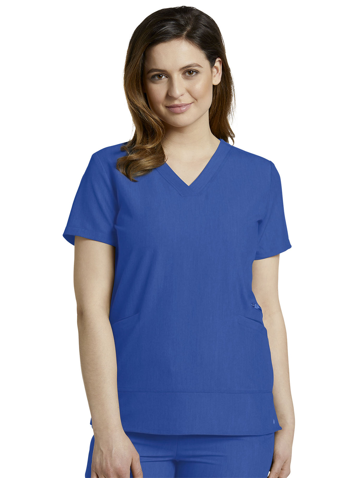 Women's 3-Pocket Stylized Seam V-Neck Scrub Top - 796 - Royal