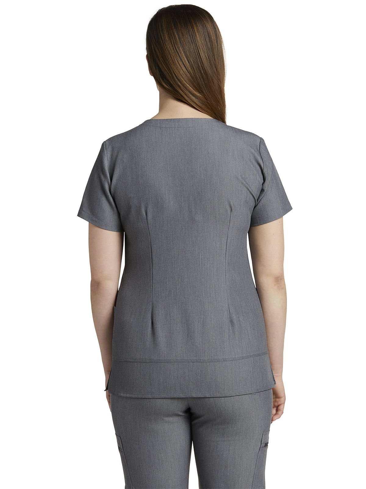 Women's 3-Pocket Stylized Seam V-Neck Scrub Top - 796 - Taylor Grey