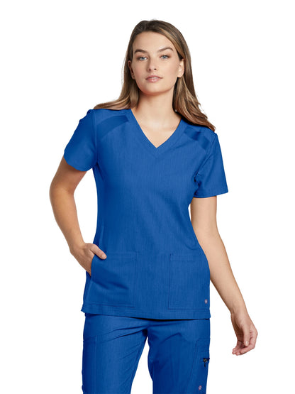 Women's 4-Pocket V-Neck Scrub Top - 950 - Royal