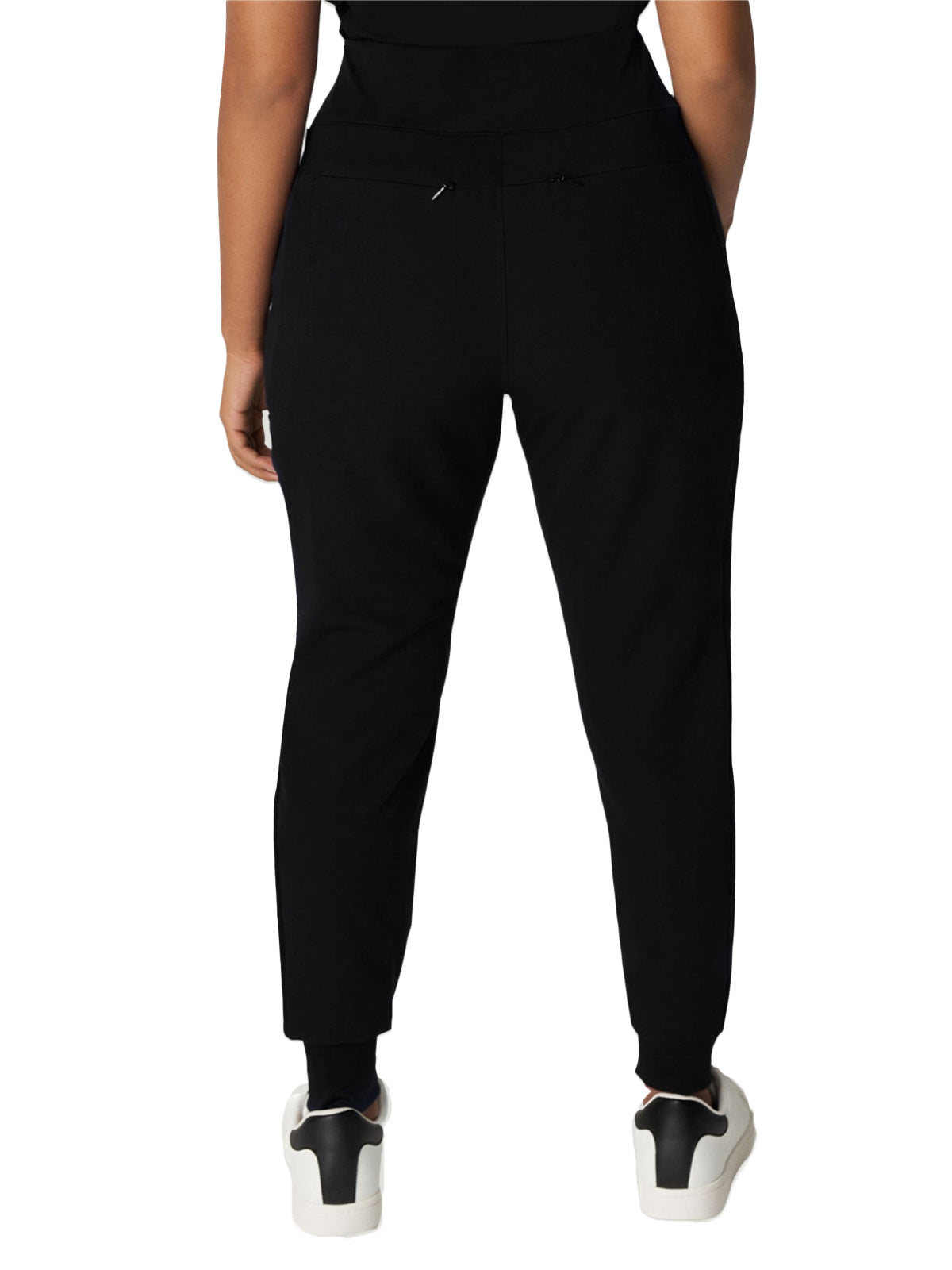 Women's 7-Pocket High-Rise Yoga Waist Jogger Scrub Pant - WB410 - Black