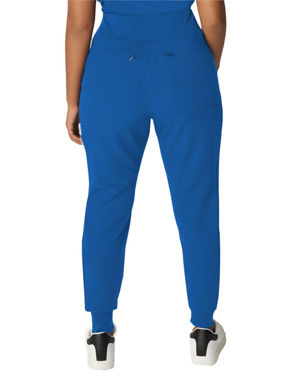 Women's 7-Pocket High-Rise Yoga Waist Jogger Scrub Pant - WB410 - Royal