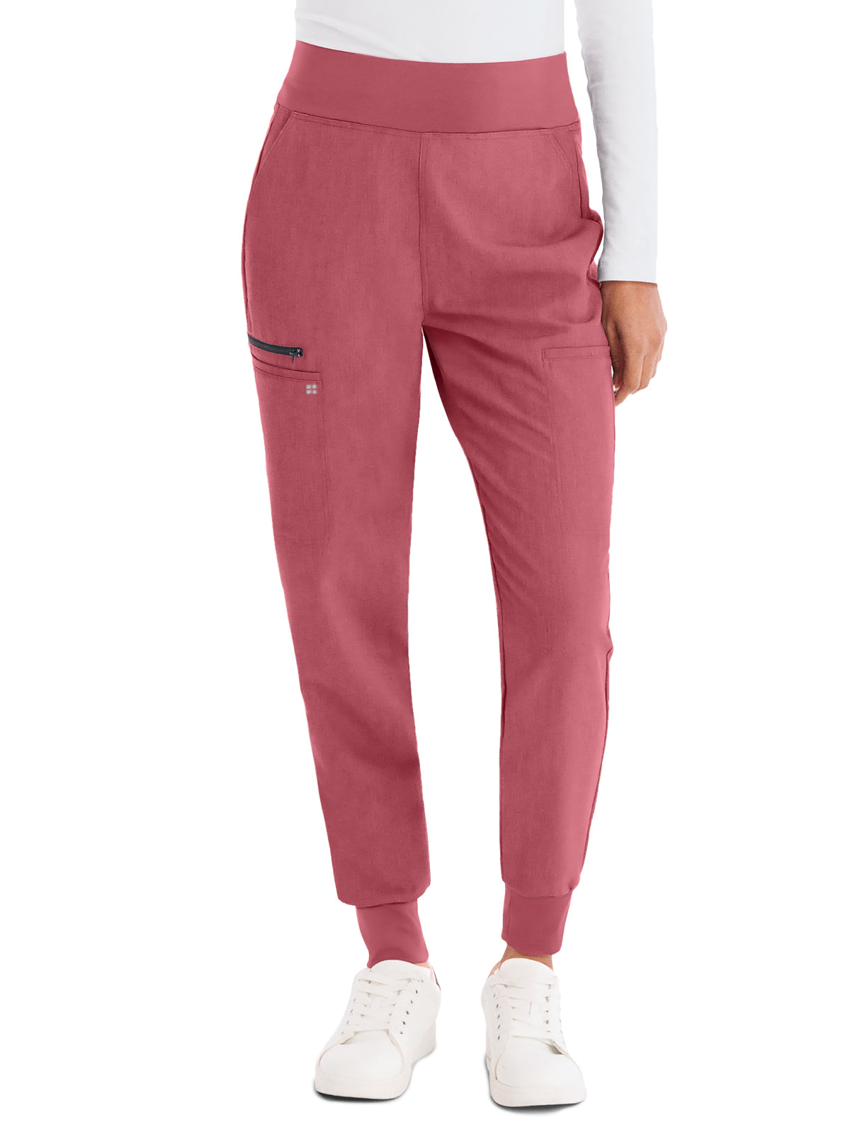 Women's 7-Pocket High-Rise Yoga Waist Jogger Scrub Pant - WB410 - Slate Rose