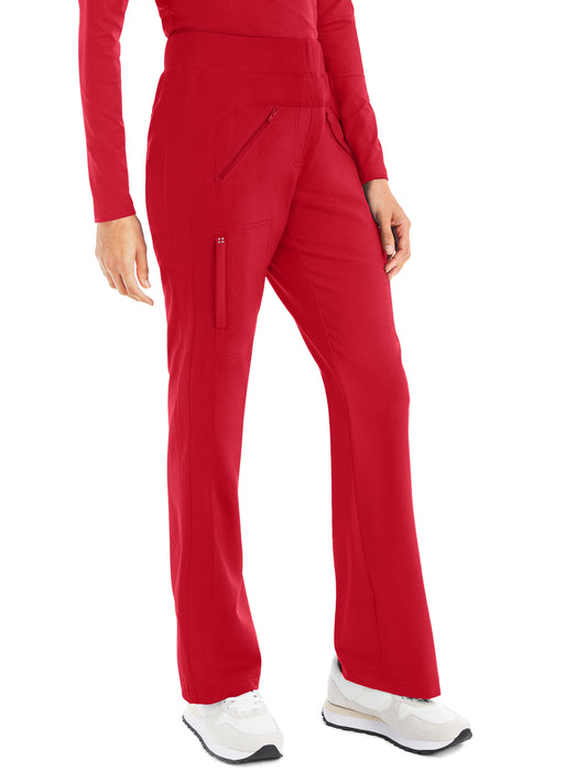 Women's Bootcut Scrub Pants - WB414 - Racing Red