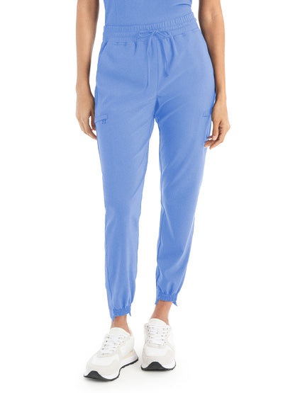Women's Six-Pocket Hi-Low Leg Cuffs Jogger Pant - WB415 - Ceileste