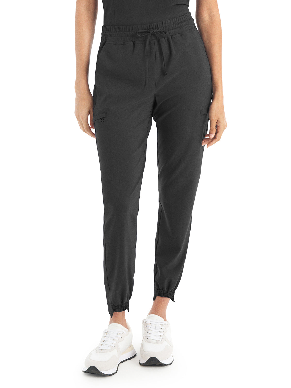 Women's Six-Pocket Hi-Low Leg Cuffs Jogger Pant - WB415 - Pewter