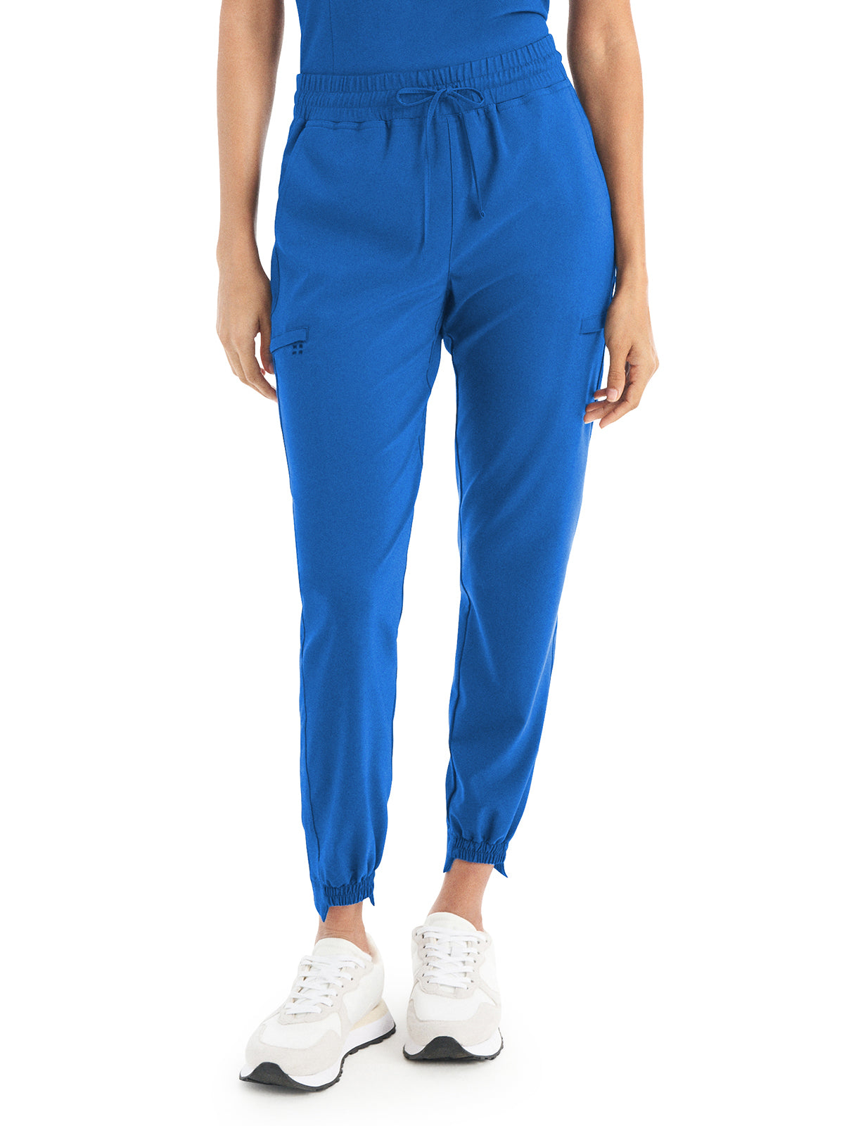 Women's 6-Pocket Hi-Low Leg Cuffs Jogger Scrub Pant - WB415 - Royal