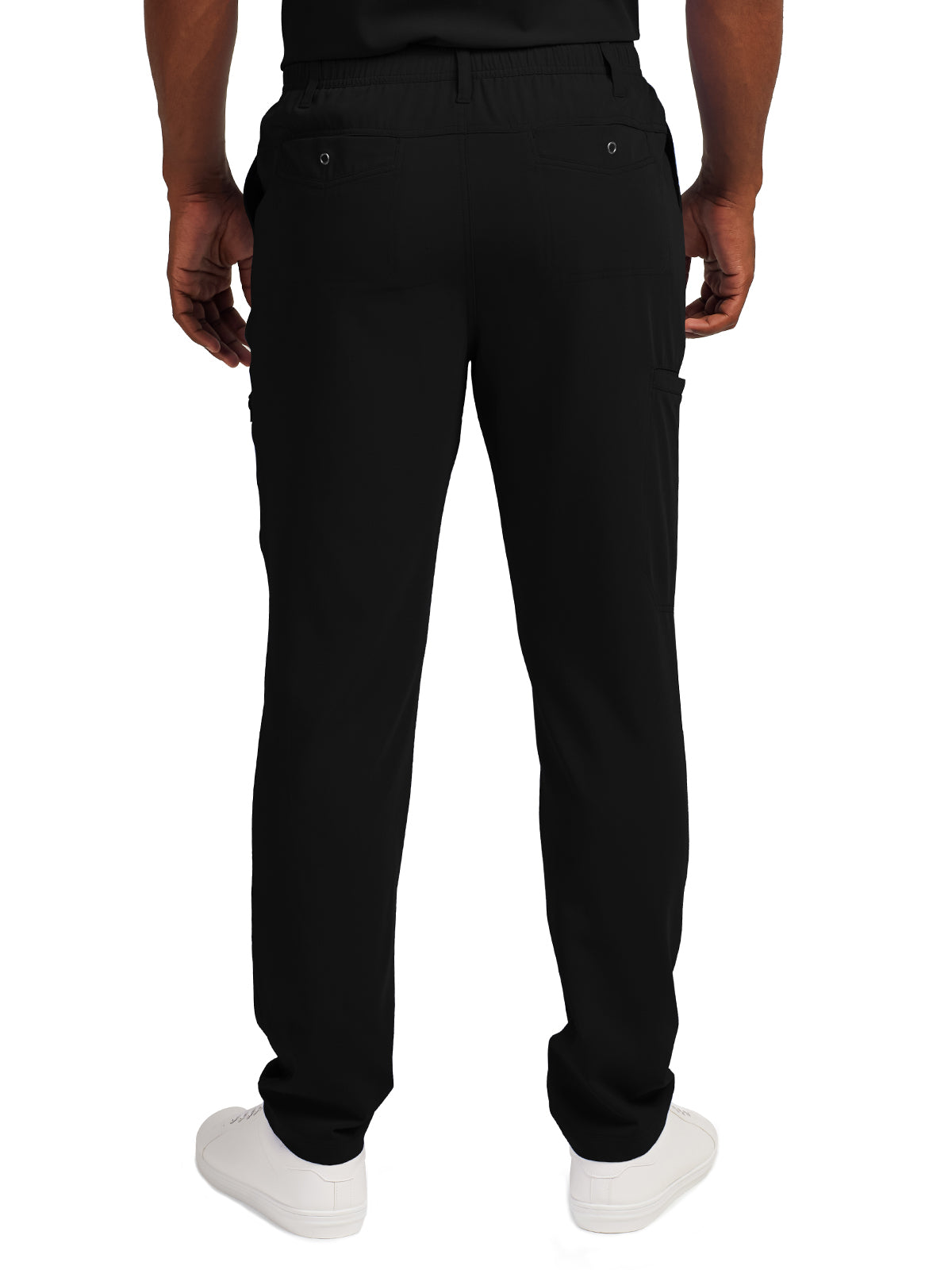 Men's 7-Pocket Tapered Leg Cargo Scrub Pant - WB418 - Black