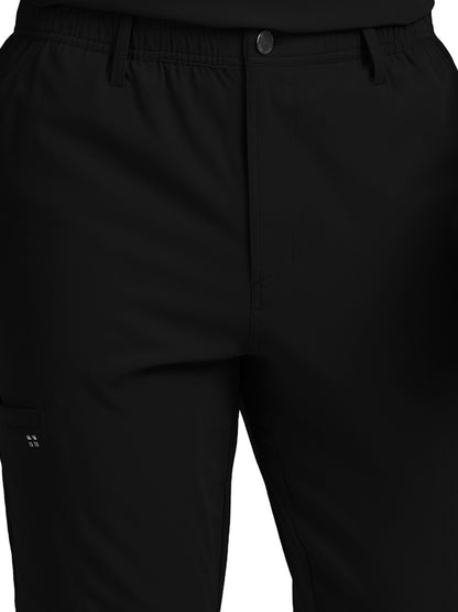 Men's 7-Pocket Tapered Leg Cargo Scrub Pant - WB418 - Black