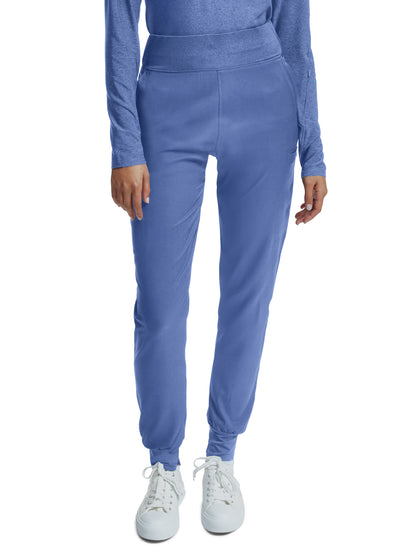 Women's Six-Pocket Knitted Waistband Jogger Pant - WB420 - Ceil