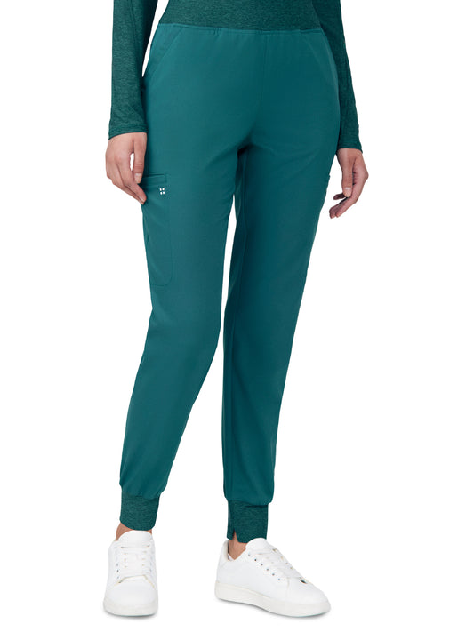 Women's Knitted Waistband Jogger Pant - WB420 - Fern