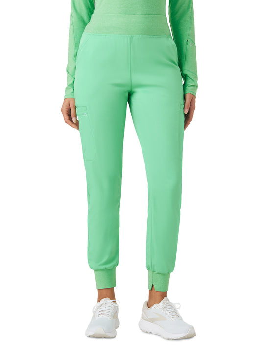 Women's Knitted Waistband Jogger Pant - WB420 - Mint Julep