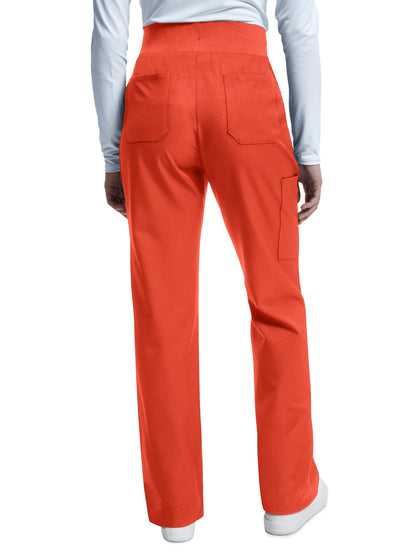 Women's Wide-Leg 6-Pocket Scrub Pant - WB421 - CORAL SUNSET