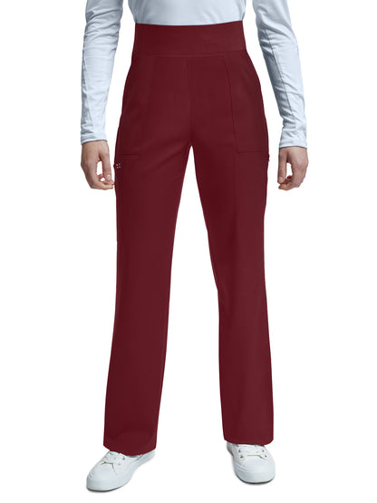 Women's Wide-Leg 6-Pocket Scrub Pant - WB421 - Wine