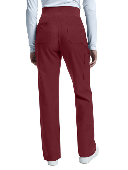 Women's Wide-Leg 6-Pocket Scrub Pant - WB421 - Wine