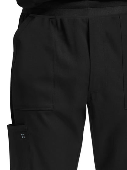 Men's Internal Drawstring Jogger Scrub Pant - WB431 - Black