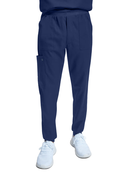 Men's Six-Pocket Internal Drawstring Jogger Pant - WB431 - Navy