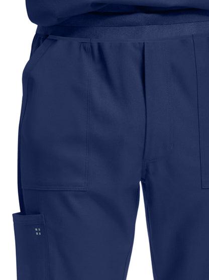 Men's Internal Drawstring Jogger Scrub Pant - WB431 - Navy