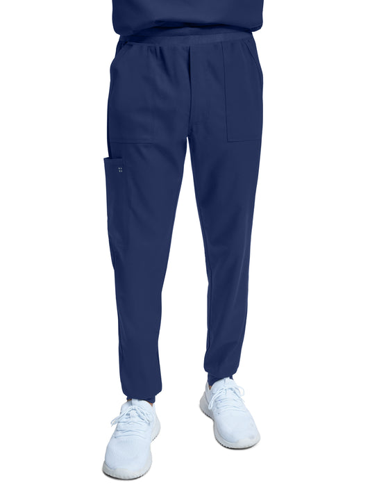 Men's Internal Drawstring Jogger Scrub Pant - WB431 - Navy