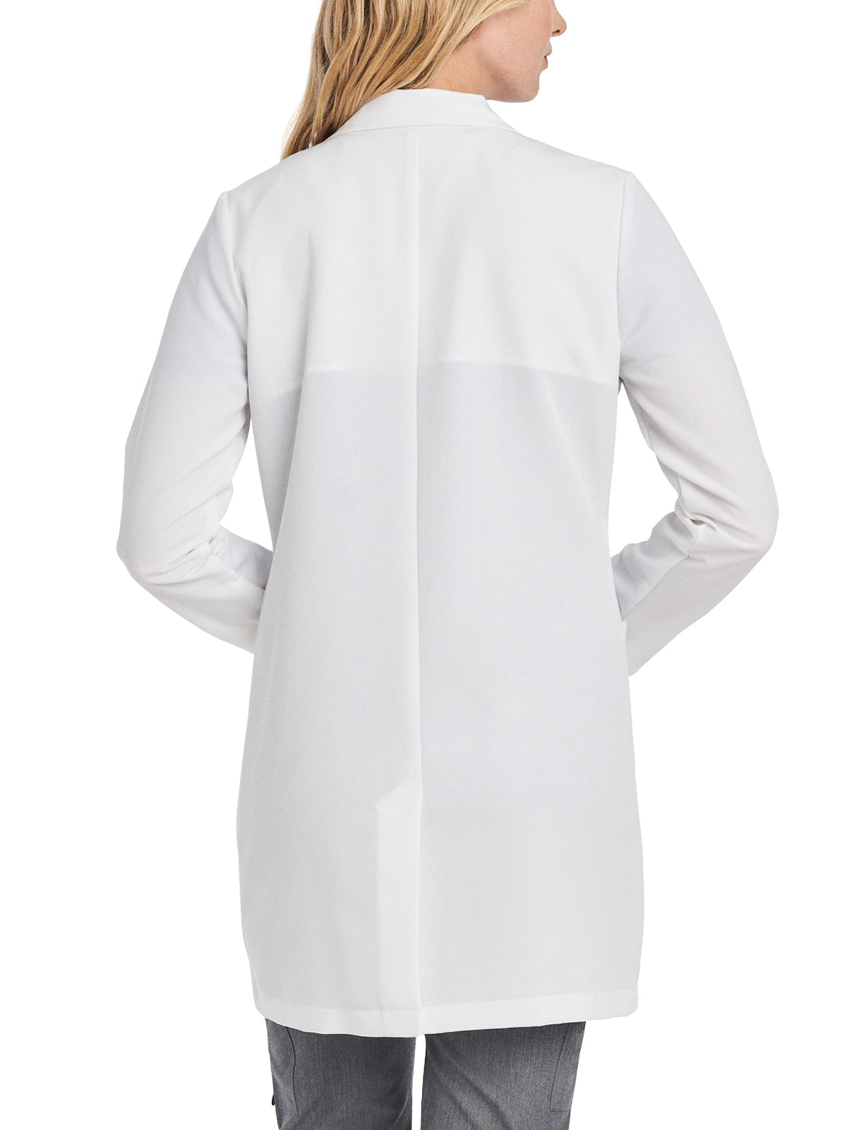 Women's Four-Pocket 34" Mid-Length Tablet Lab Coat - WL800 - White