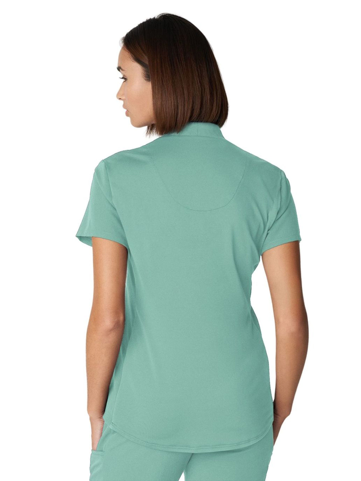 Women's 2-Pocket Wrinkle Resistant V-Neck Scrub Top - WT110 - Ocean Wave