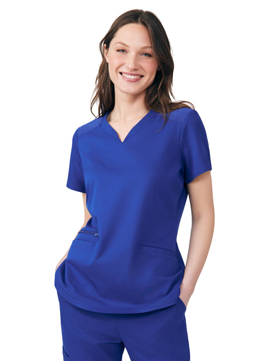 Women's Curved V-Neckline Top - WT121 - Galaxy