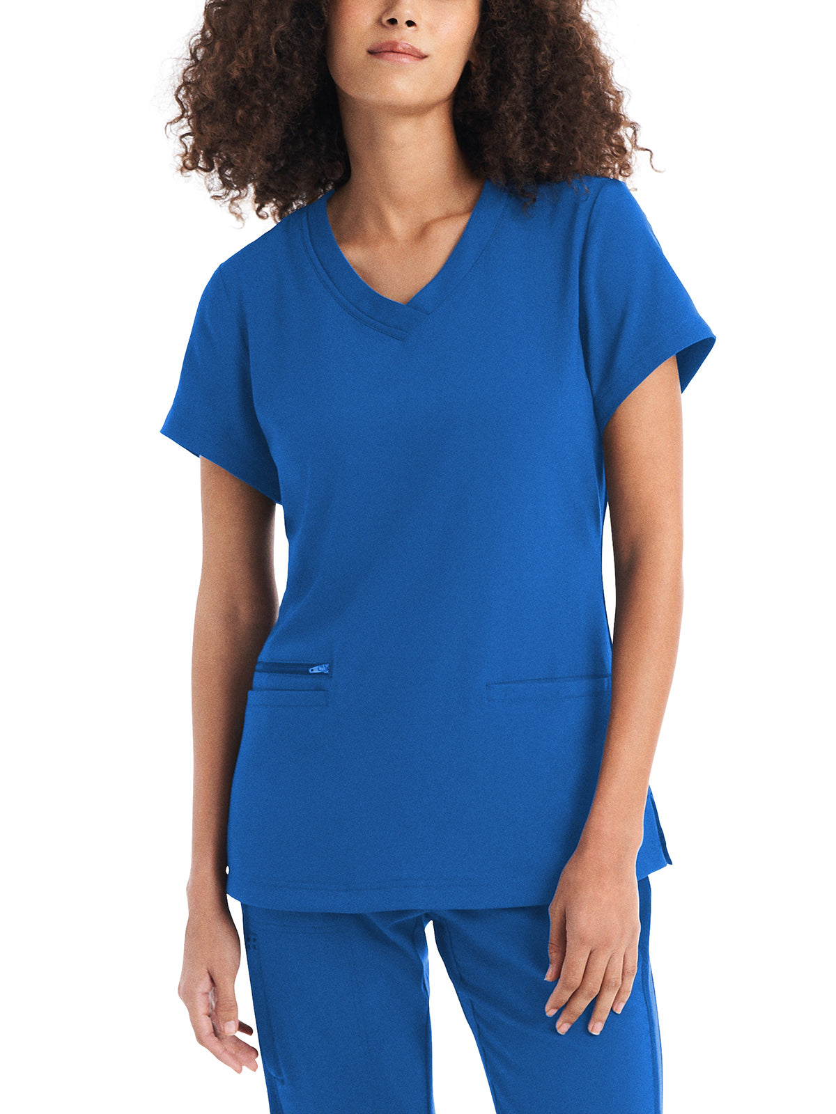 Women's 3-Pocket V-Neck Top - WT127 - Royal