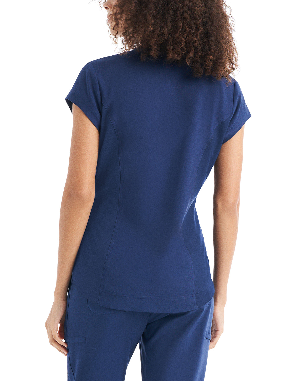 Women's 1-Pocket V-Neck Top - WT128 - Navy