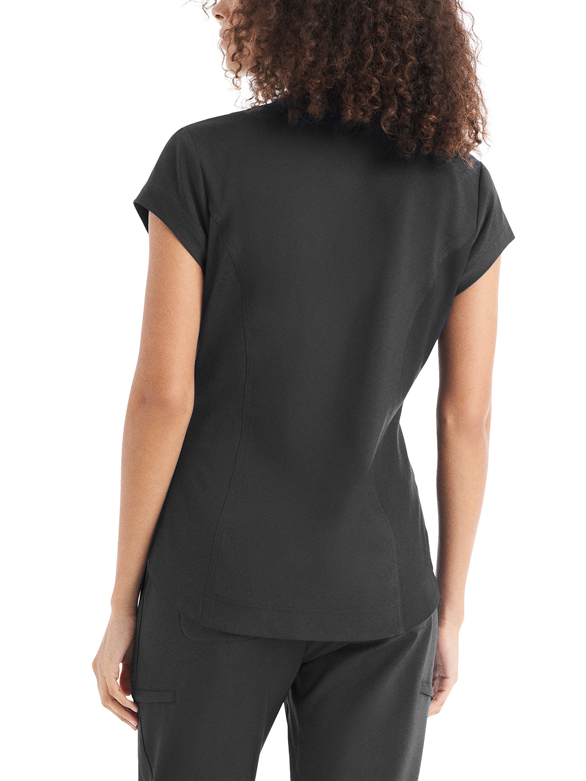 Women's 1-Pocket V-Neck Top - WT128 - Pewter