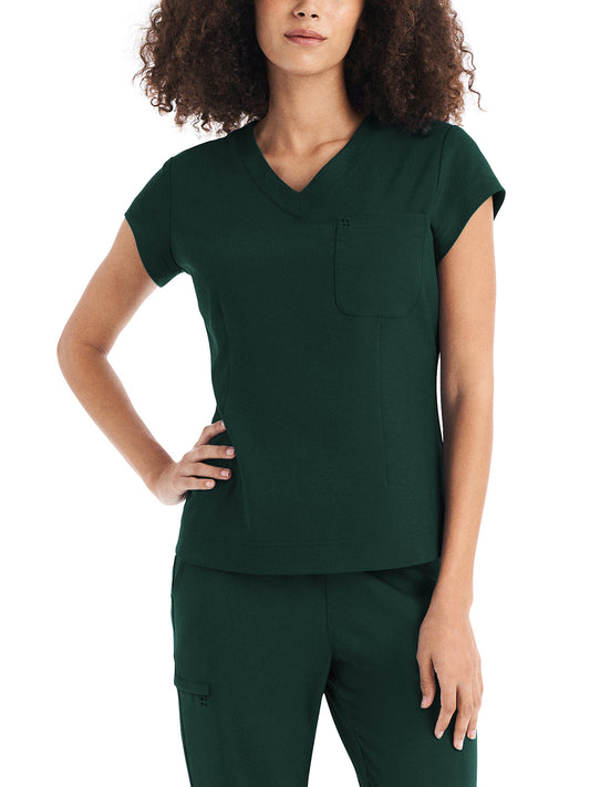 Women's 1-Pocket V-Neck Top - WT128 - Pine Grove