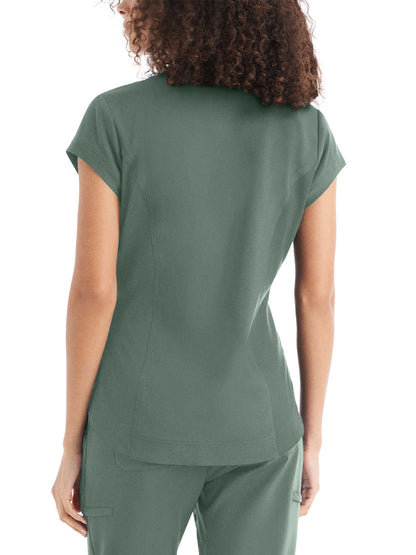 Women's 1-Pocket V-Neck Top - WT128 - Sage Leaf