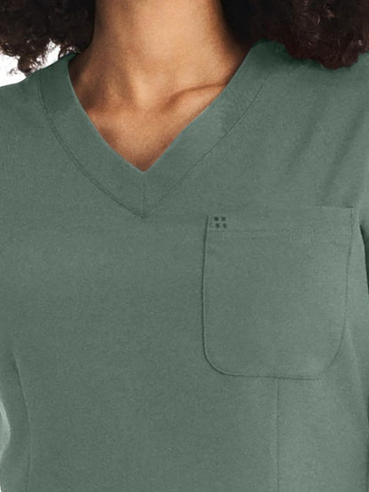 Women's 1-Pocket V-Neck Top - WT128 - Sage Leaf