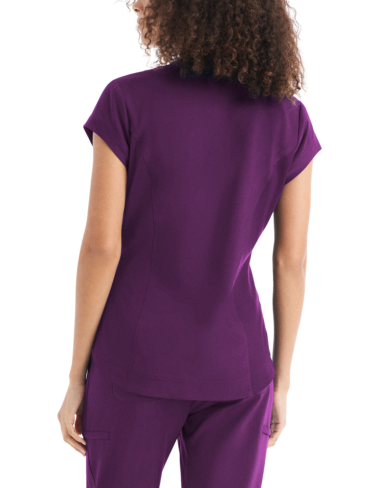 Women's 1-Pocket V-Neck Top - WT128 - Sugar Plum